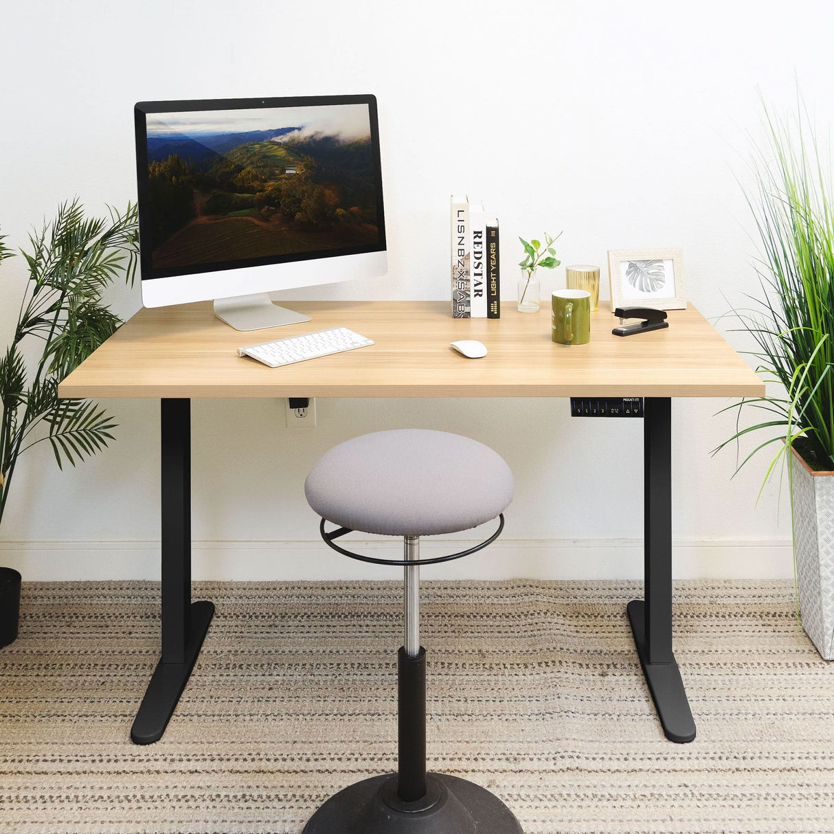 Dual Motor Electric Standing Desk with 55" Tabletop - Black Base