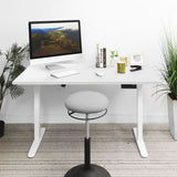 Dual Motor Electric Standing Desk with 55" Tabletop - White Base