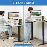 Dual Motor Electric Standing Desk with 55" Tabletop - Black Base