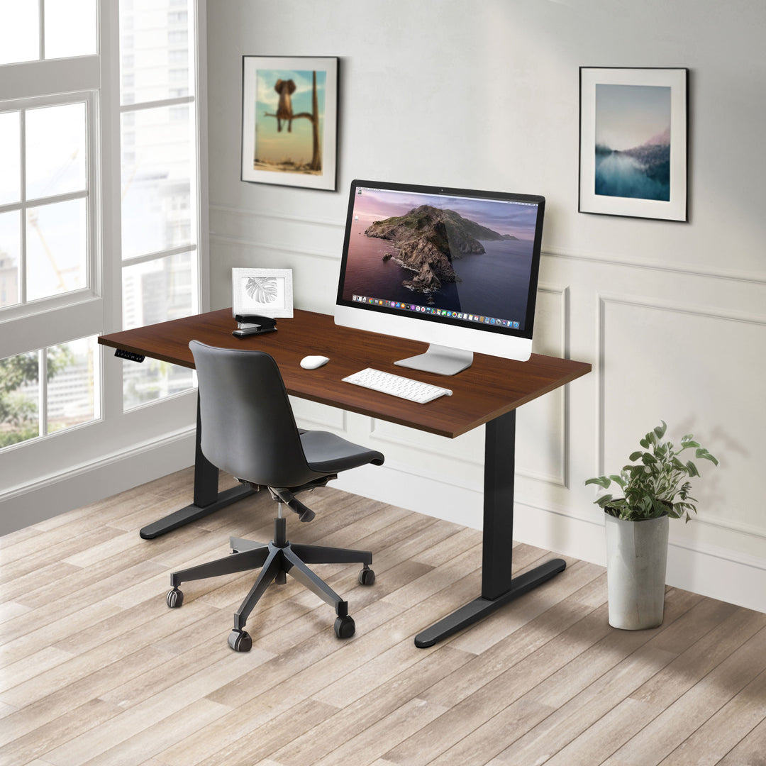 Dual Motor Electric Standing Desk with 55" Tabletop - Black Base