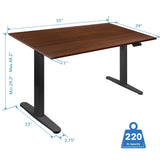 Dual Motor Electric Standing Desk with 55" Tabletop - Black Base