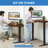 Dual Motor Electric Standing Desk with 55" Tabletop - Black Base