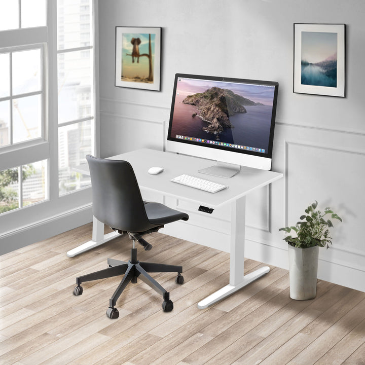 Dual Motor Electric Standing Desk with 48" Tabletop - White Base