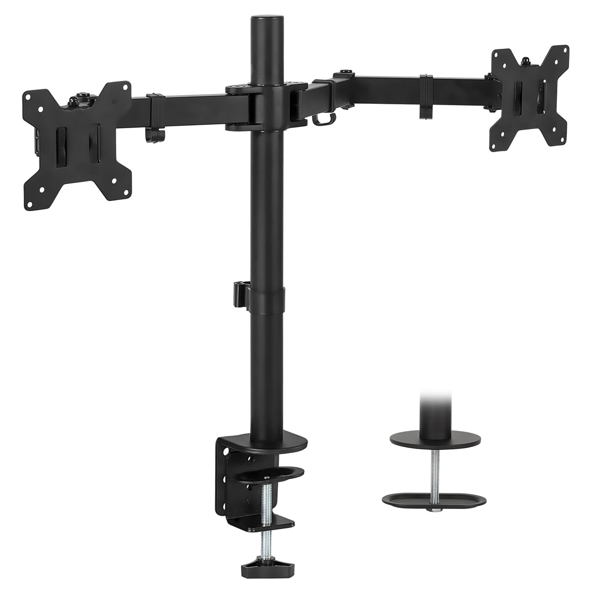 Full Motion Dual Monitor Desk Mount, Fits 32" Monitors