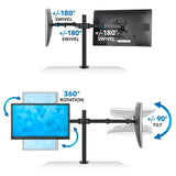 Full Motion Dual Monitor Desk Mount