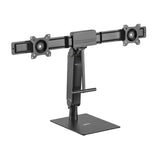 Freestanding Dual Monitor Arm With Height Adjustment