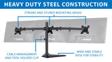 Triple Monitor Stand | 19" to 27" Screen Sizes