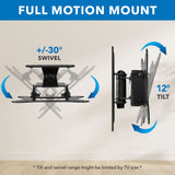 Compact Full Motion TV Wall Mount - for TVs up to 50"