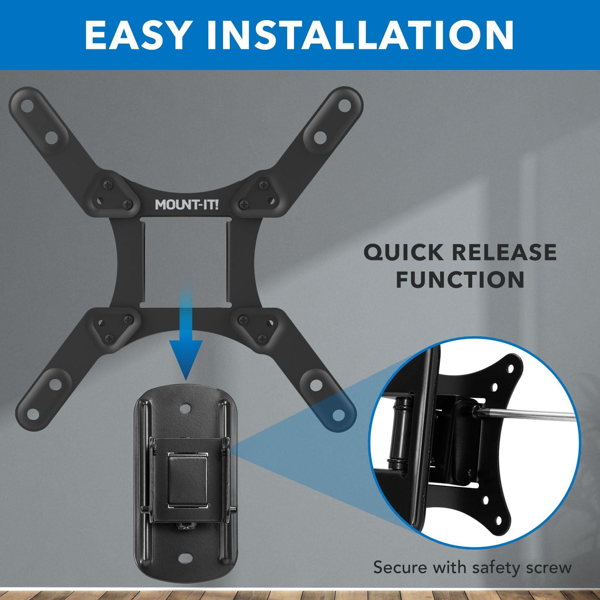 Compact Full Motion TV Wall Mount - for TVs up to 50"