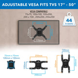 Compact Full Motion TV Wall Mount - for TVs up to 50"