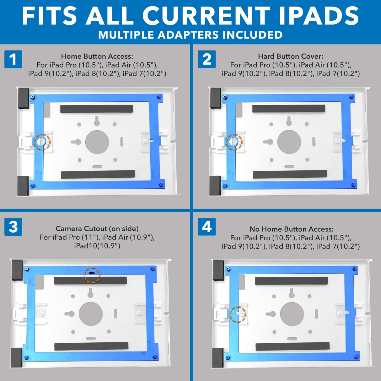 Anti-Theft Tablet Wall Mount for iPad, iPad Air, iPad Pro