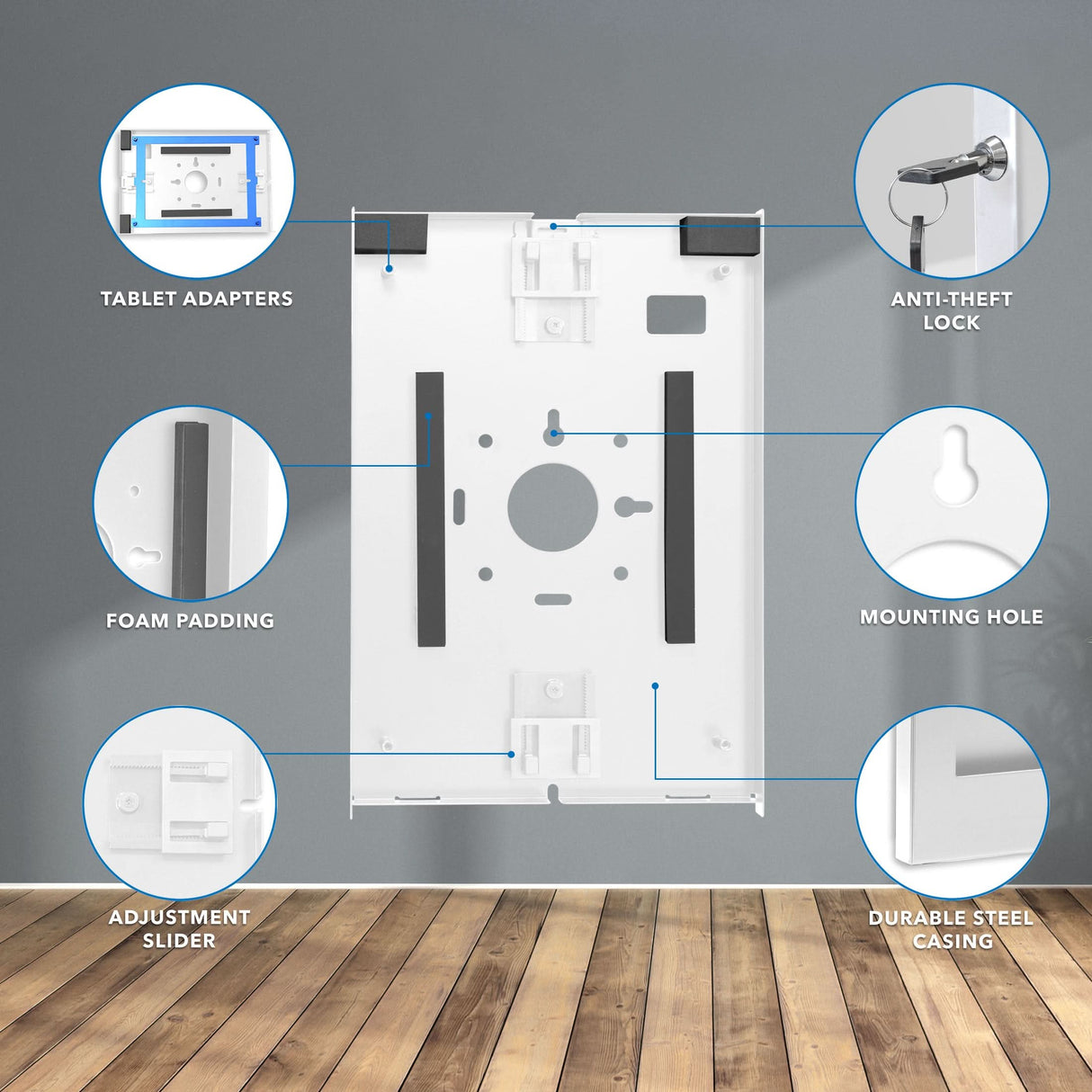 Anti-Theft Tablet Wall Mount for iPad, iPad Air, iPad Pro