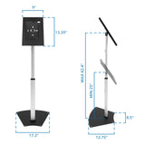 Anti-Theft Tablet Floor Stand with Height Adjustment