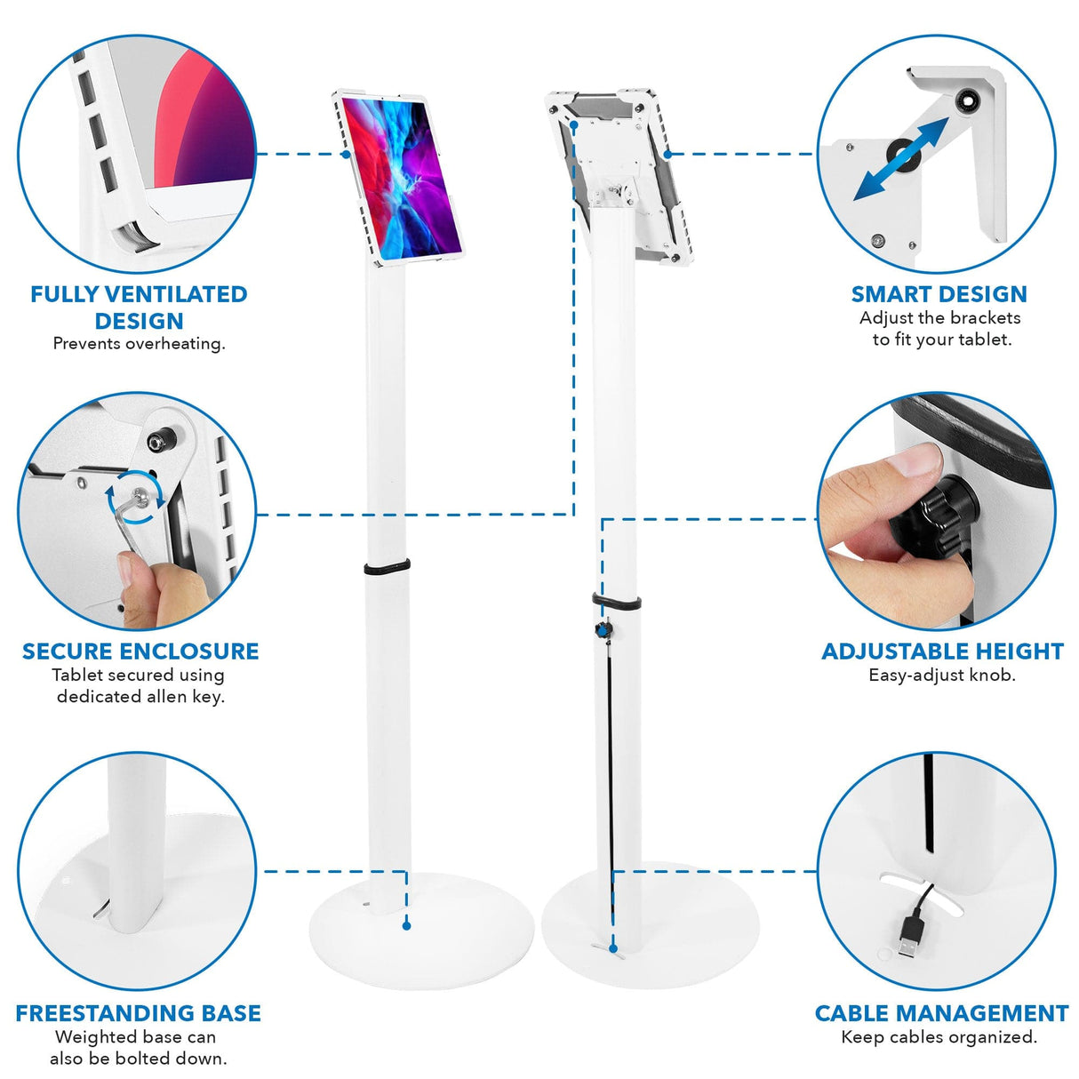 Universal Tablet Floor Kiosk