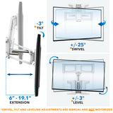 Motorized Fireplace TV Wall Mount | Fits 40-70 Inch TV Screen