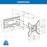 Full Motion TV Wall Mount with Extra Long Extension