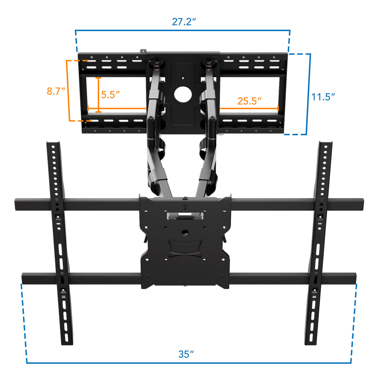 The Beast Heavy Duty Full Motion TV Wall Mount With Extra Long Extension