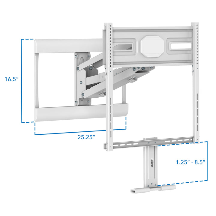 Pull-Down Fireplace TV Mount with Spring Arm