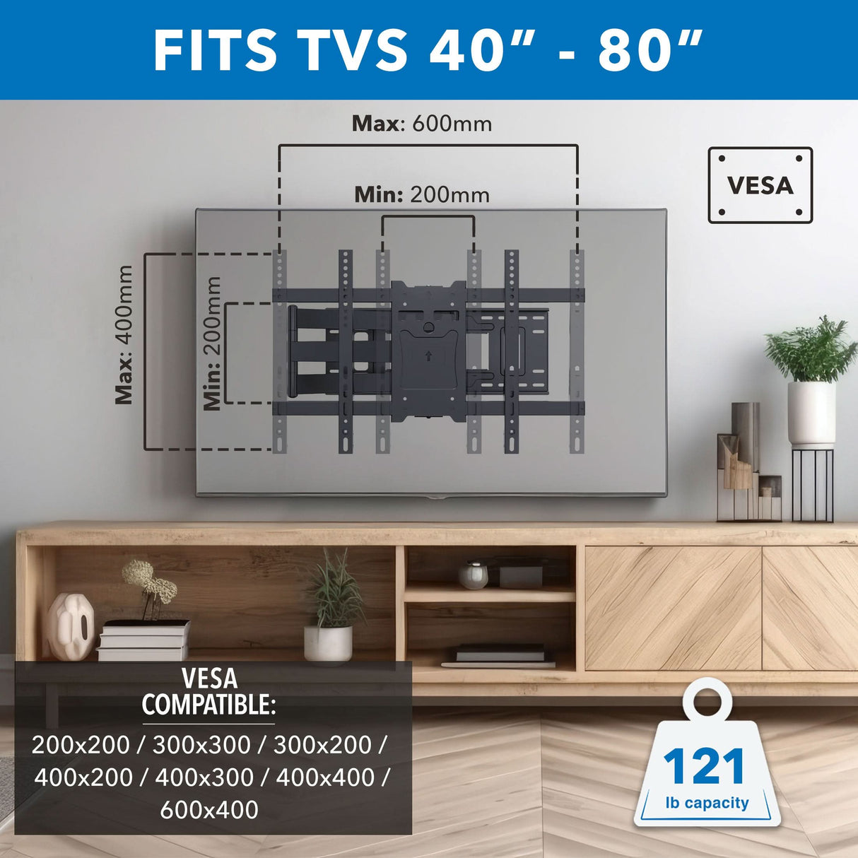 tv wall mount through tv