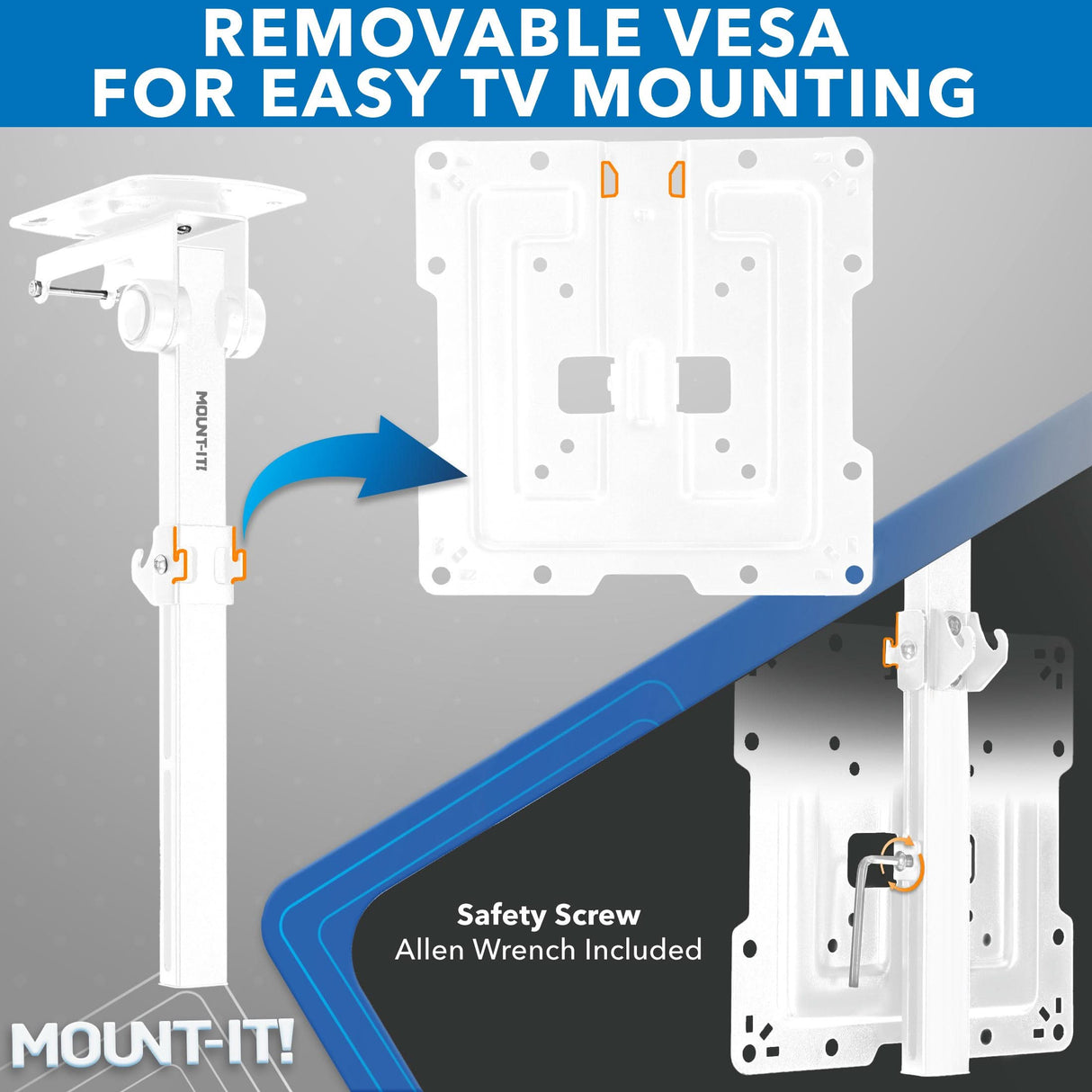 Flip-Down Ceiling TV Mount