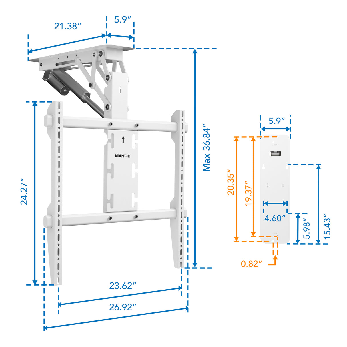 Motorized Ceiling TV Mount