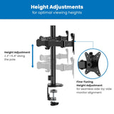 Full Motion Dual Monitor Desk Mount