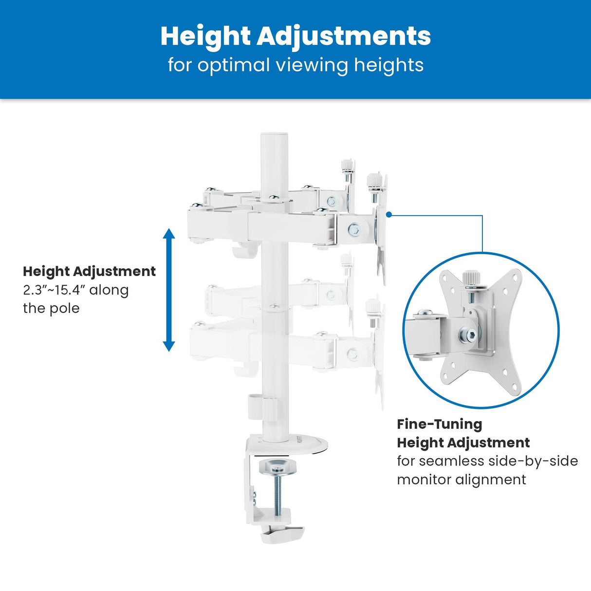 Full Motion Dual Monitor Desk Mount