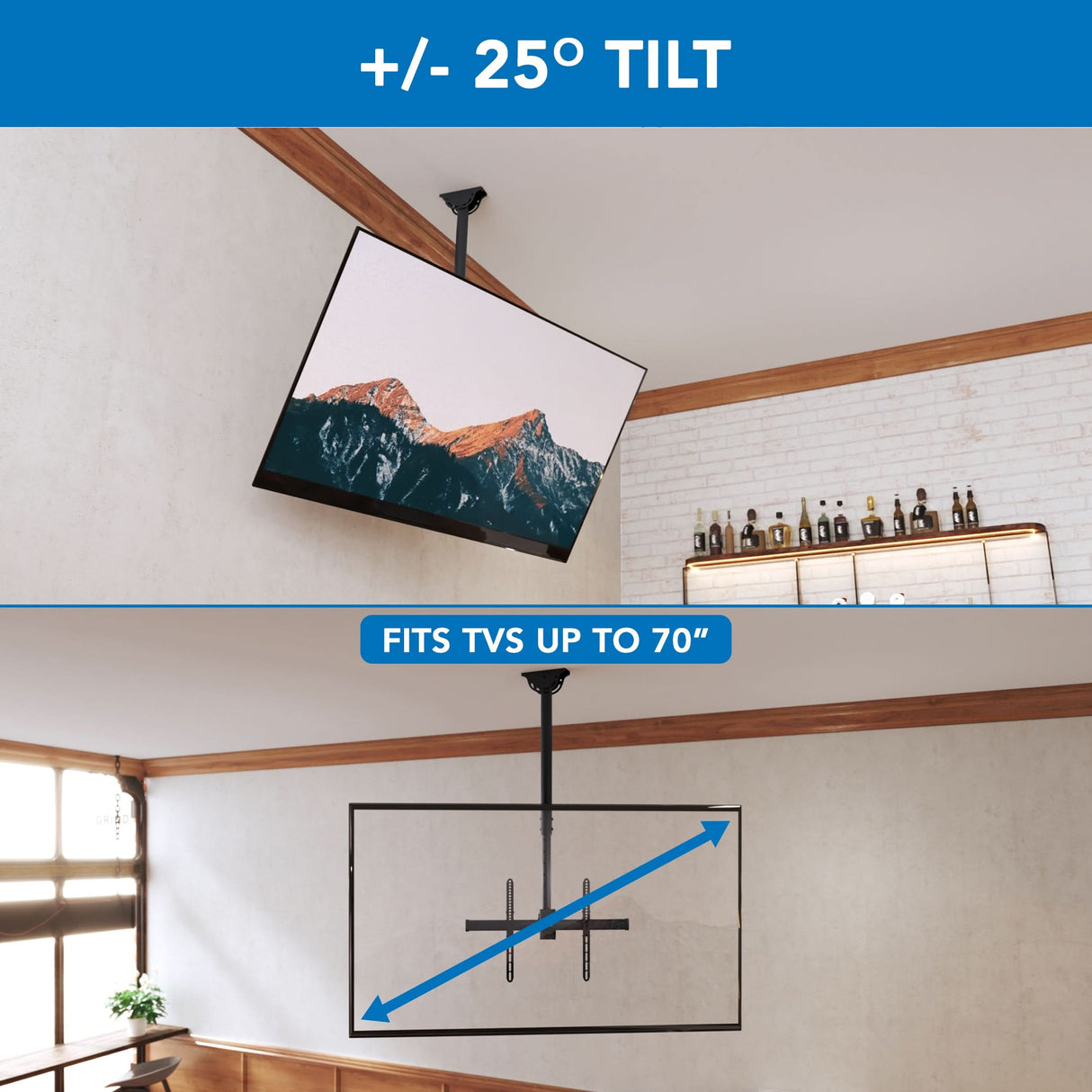 Full Motion Ceiling TV Mount