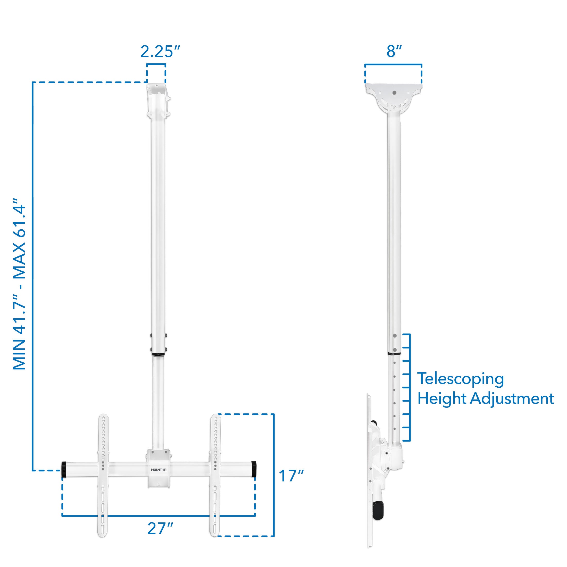 Full Motion Ceiling TV Mount with Long Extension