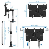 Height Adjustable Vehicle Laptop Mount