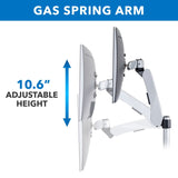 CLiX Series Full Motion Triple Pyramid Monitor Desk Mount with Gas Spring Arms