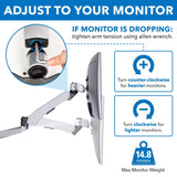 CLiX Series Full Motion Triple Pyramid Monitor Desk Mount with Gas Spring Arms