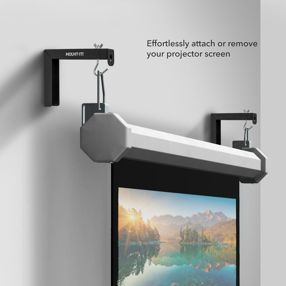 6" Universal Projector Screen Mount - Wall or Ceiling Installation