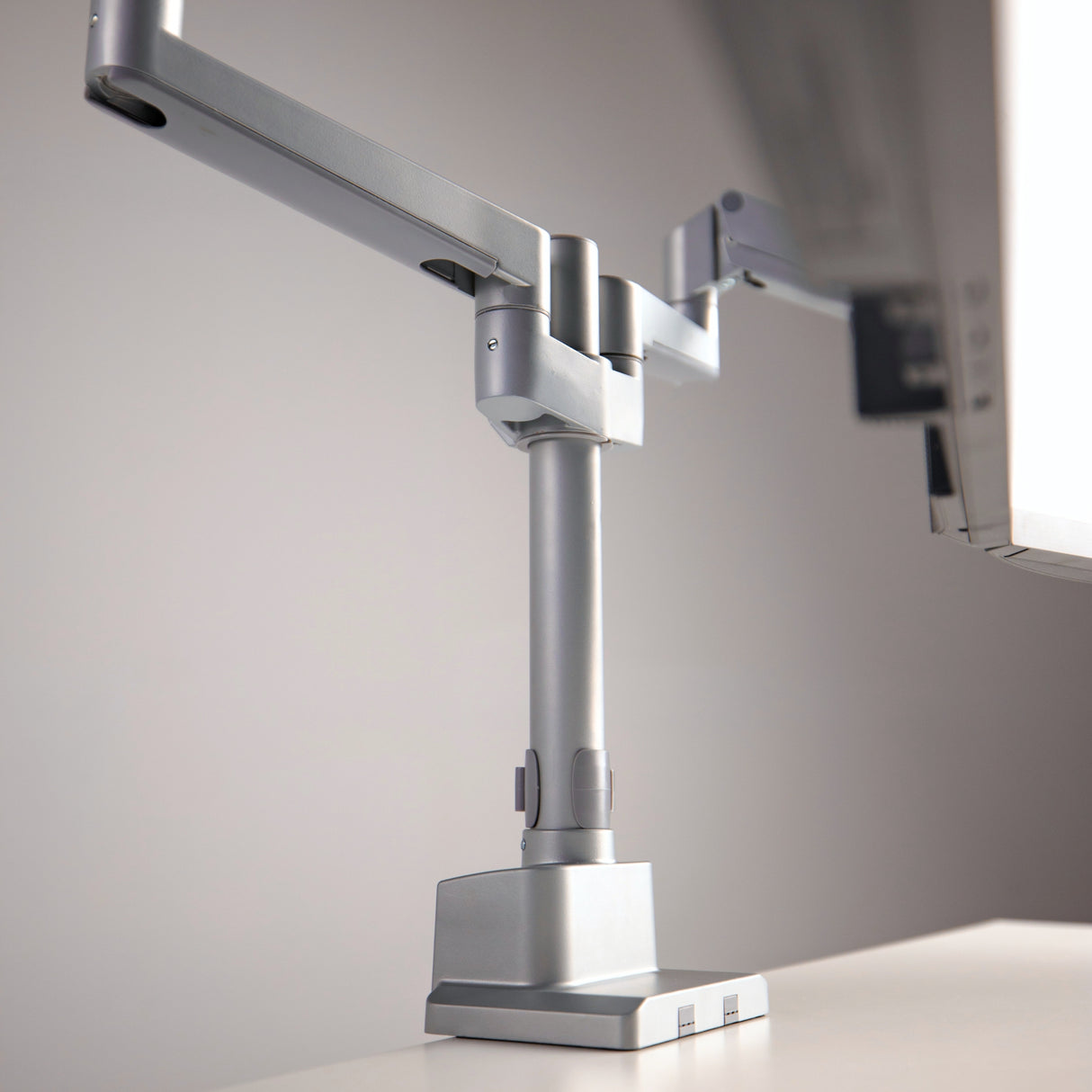 Full Motion Dual Monitor Desk Mount, Height Adjustable with Gas Spring Arms