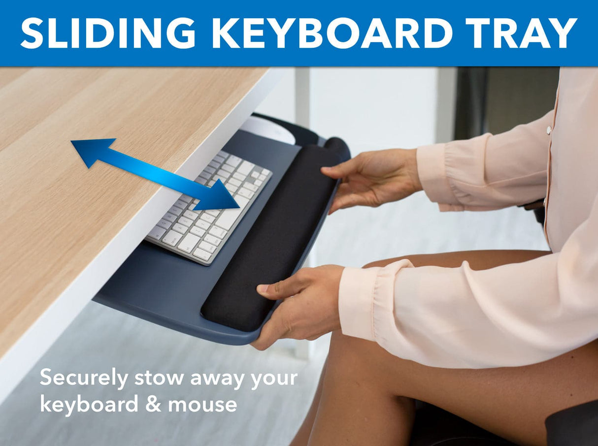 Under Desk Keyboard Platform With Wrist Support