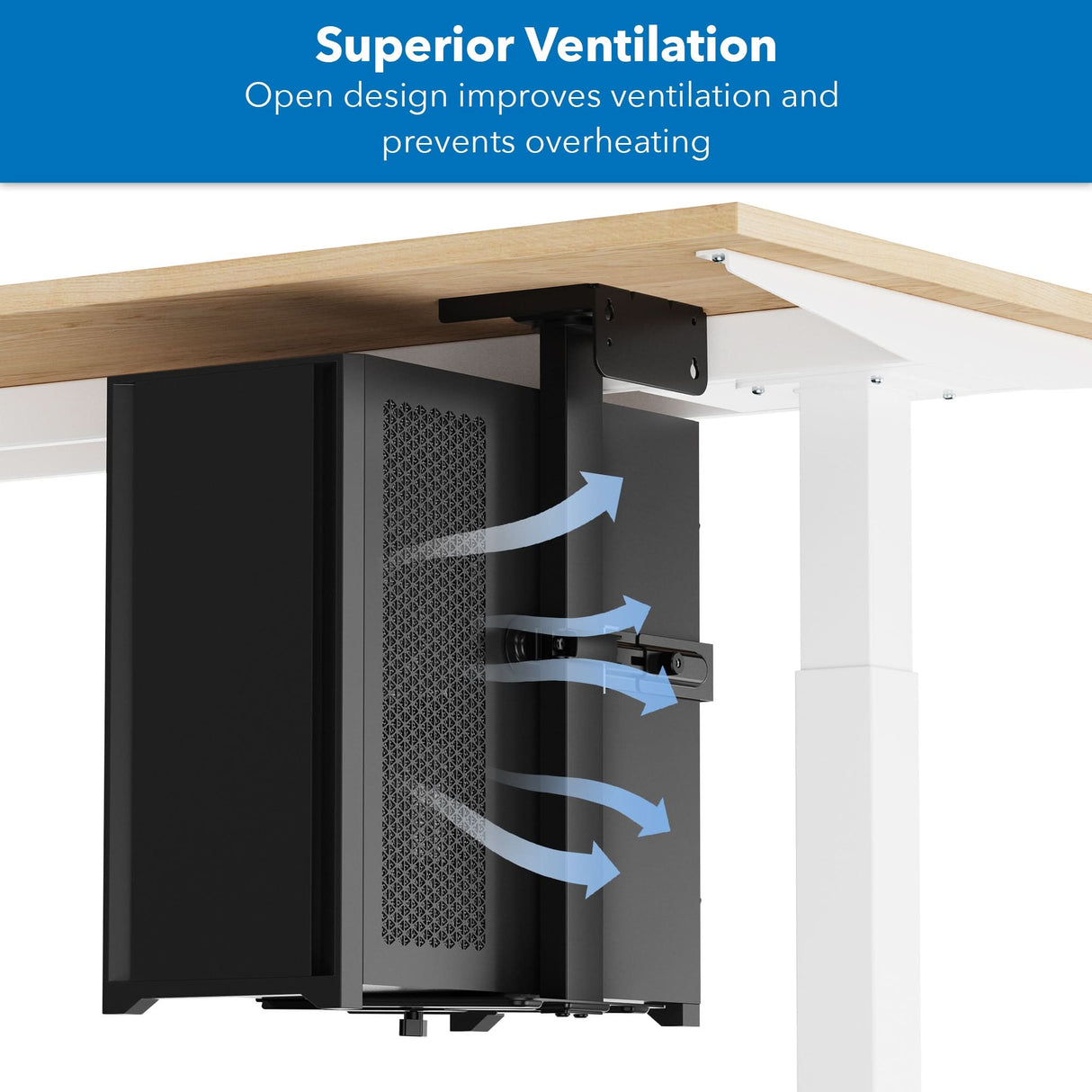 Rotating Heavy-Duty Under Desk / Wall CPU Mount