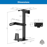 Rotating Heavy-Duty Under Desk / Wall CPU Mount