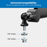 a diagram of the universal component for a boom arm