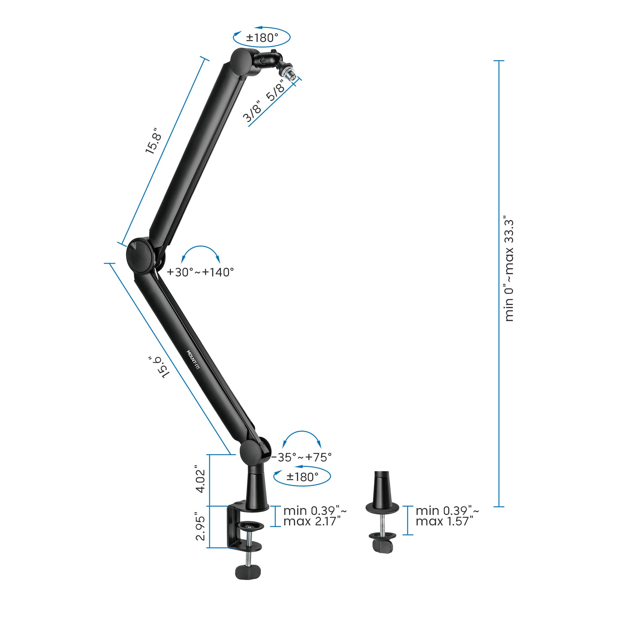 Microphone Boom Arm  Full Motion – Mount-It!