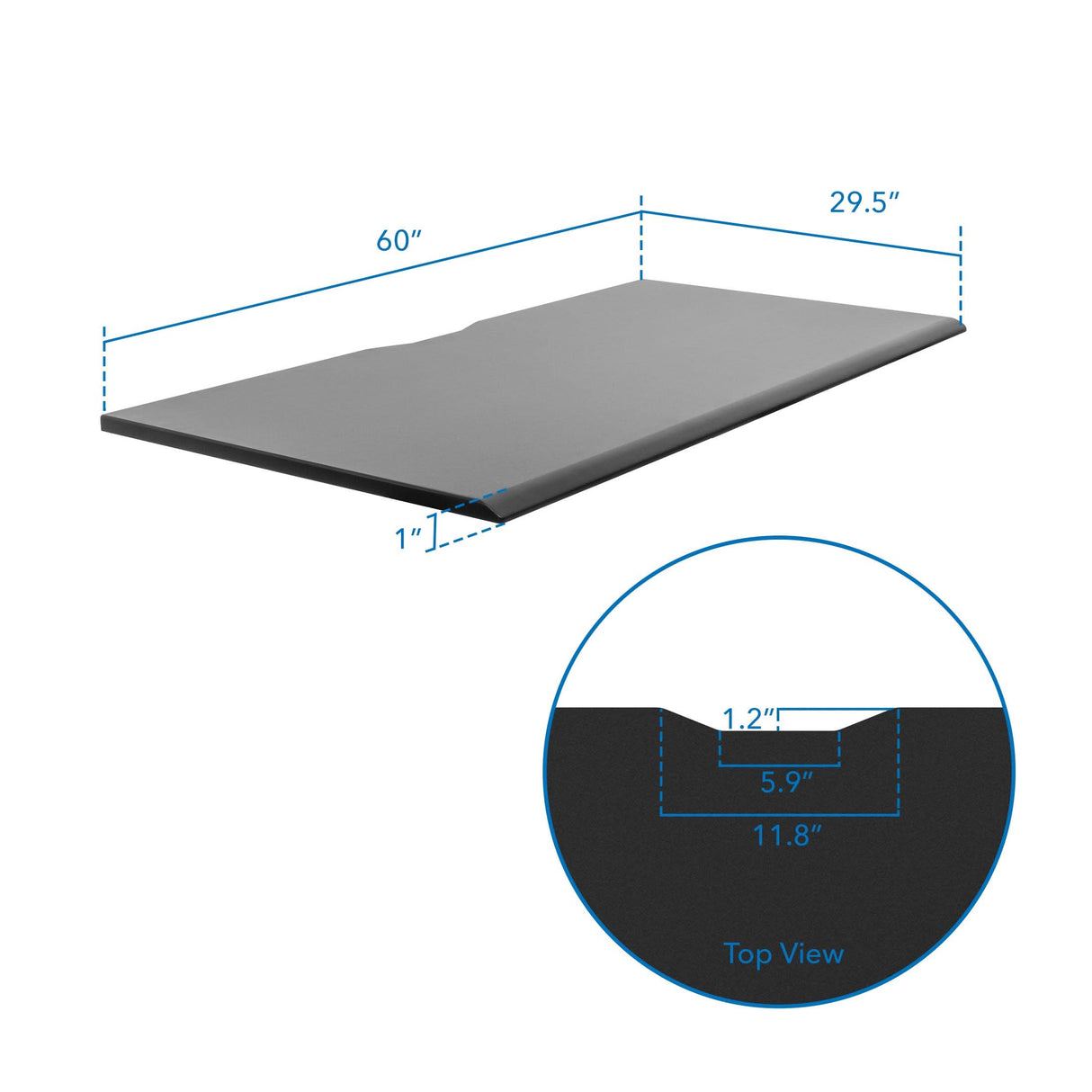 60" Tabletop for Sit-Stand Desk