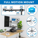 Compact Dual Monitor Standing Desk Converter