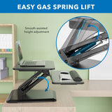 Compact Standing Desk Converter with Gas Spring Arm