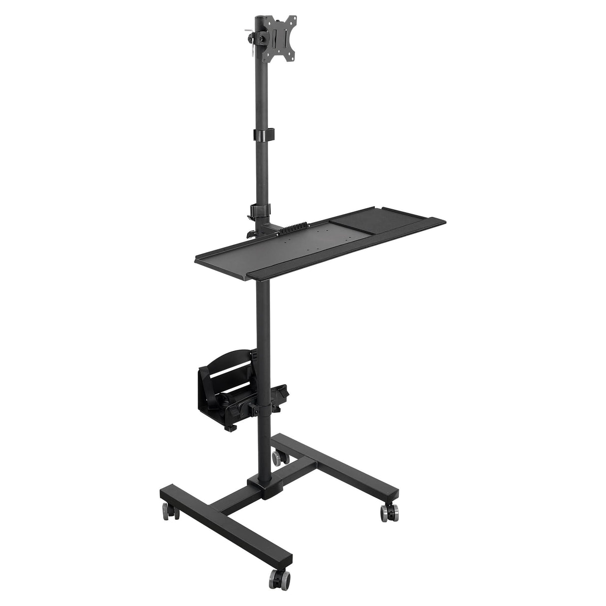 Mobile Cart With Monitor Mount & CPU Holder