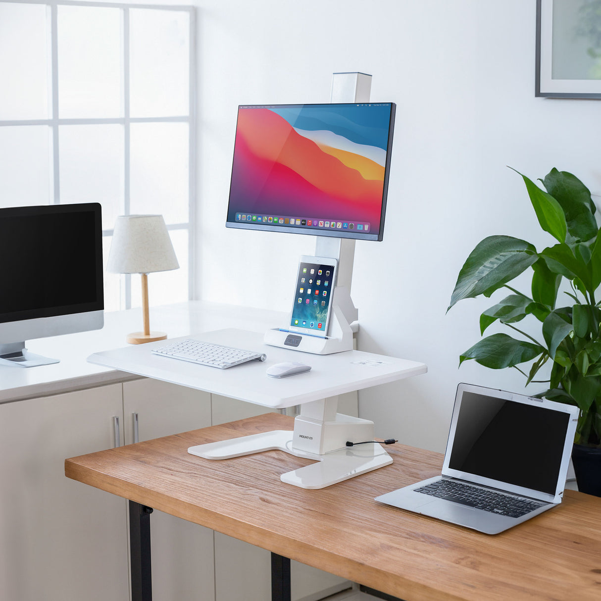 Electric Standing Desk Converter for 1 Monitor