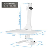 Electric Standing Desk Converter for 1 Monitor