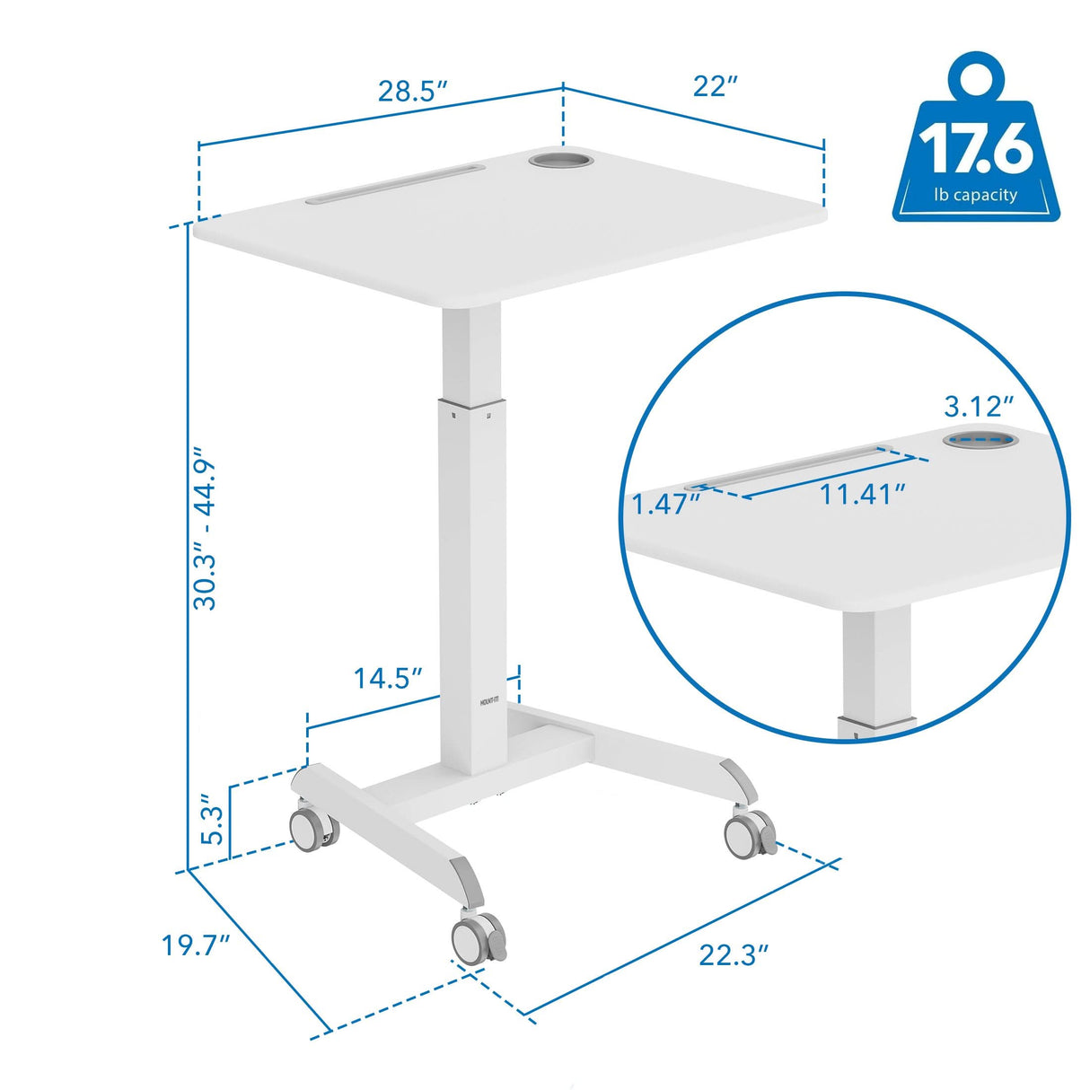 Sit-Stand Mobile Laptop Cart