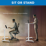 Sit-Stand Mobile Laptop Cart