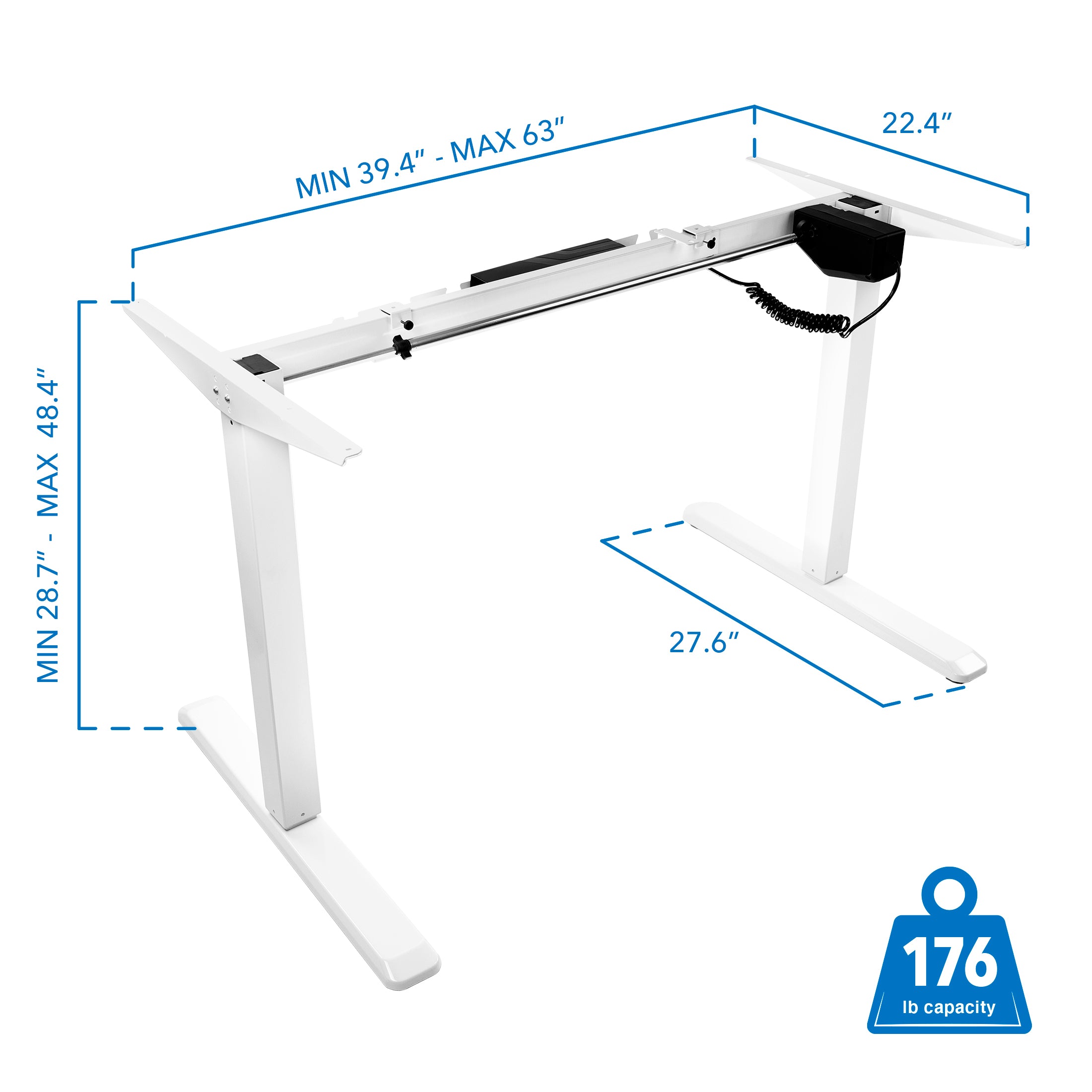 vivo Dry Erase 60 x 24 inch Universal Table Top for Sit to Stand Desk Frames