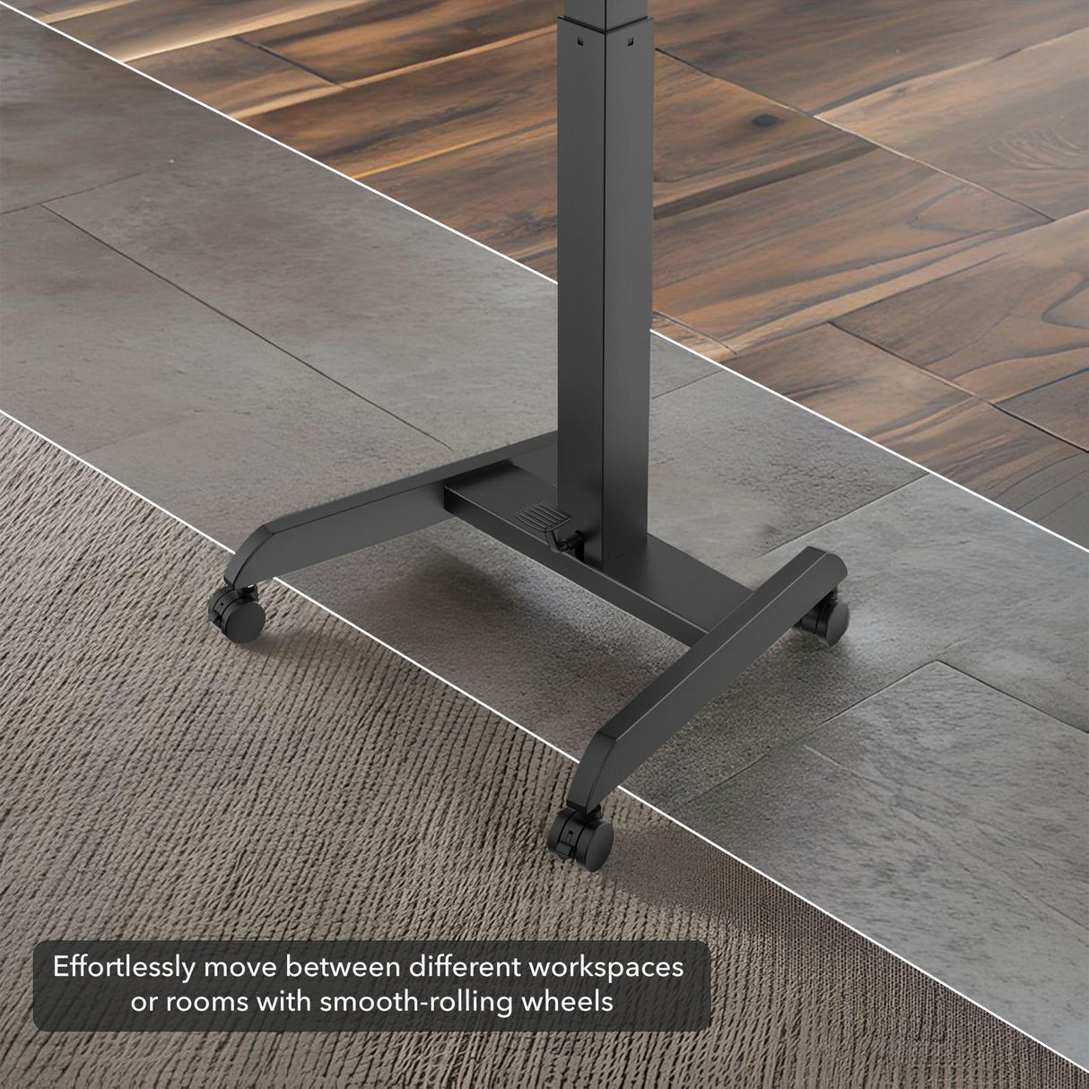 Height Adjustable Rolling Laptop Desk