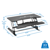 Electric Standing Desk Converter with 38" Desktop